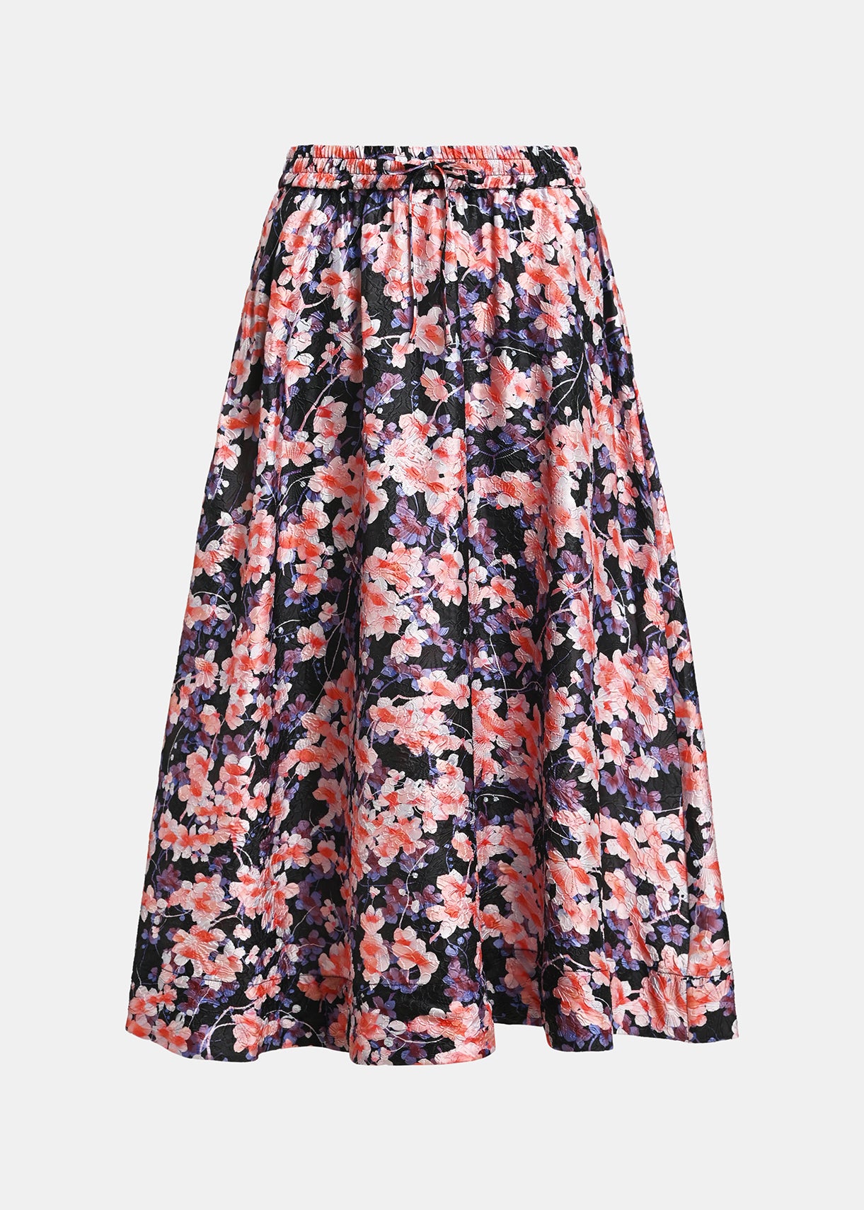 Essentiel Antwerp Pink Cherry Blossom Print Midi Skirt