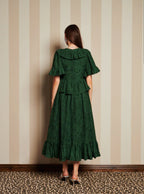 DREAM Sister Jane Dark Green Jacquard Maxi Dress