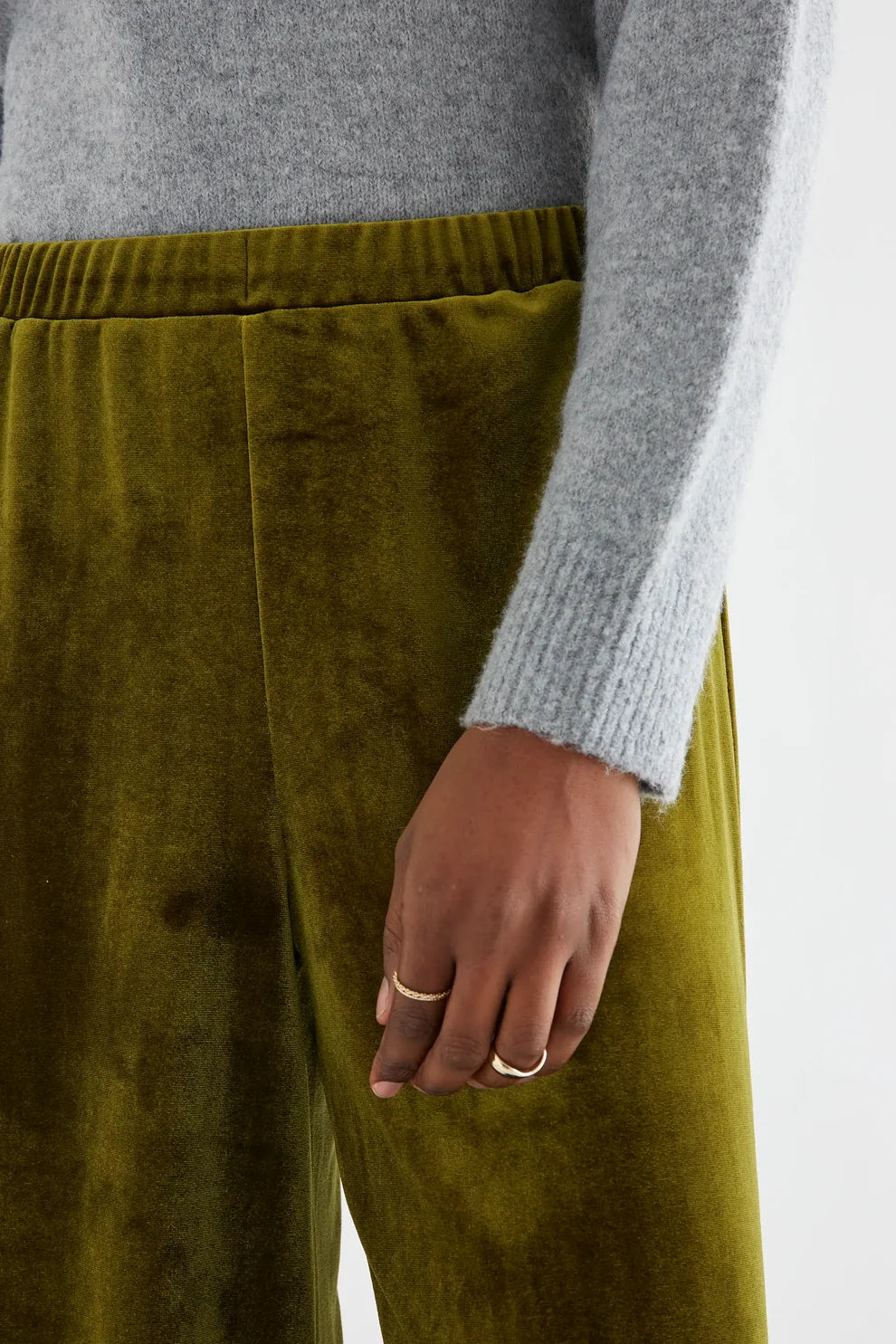 Compañia Fantástica Green Velvet Trousers