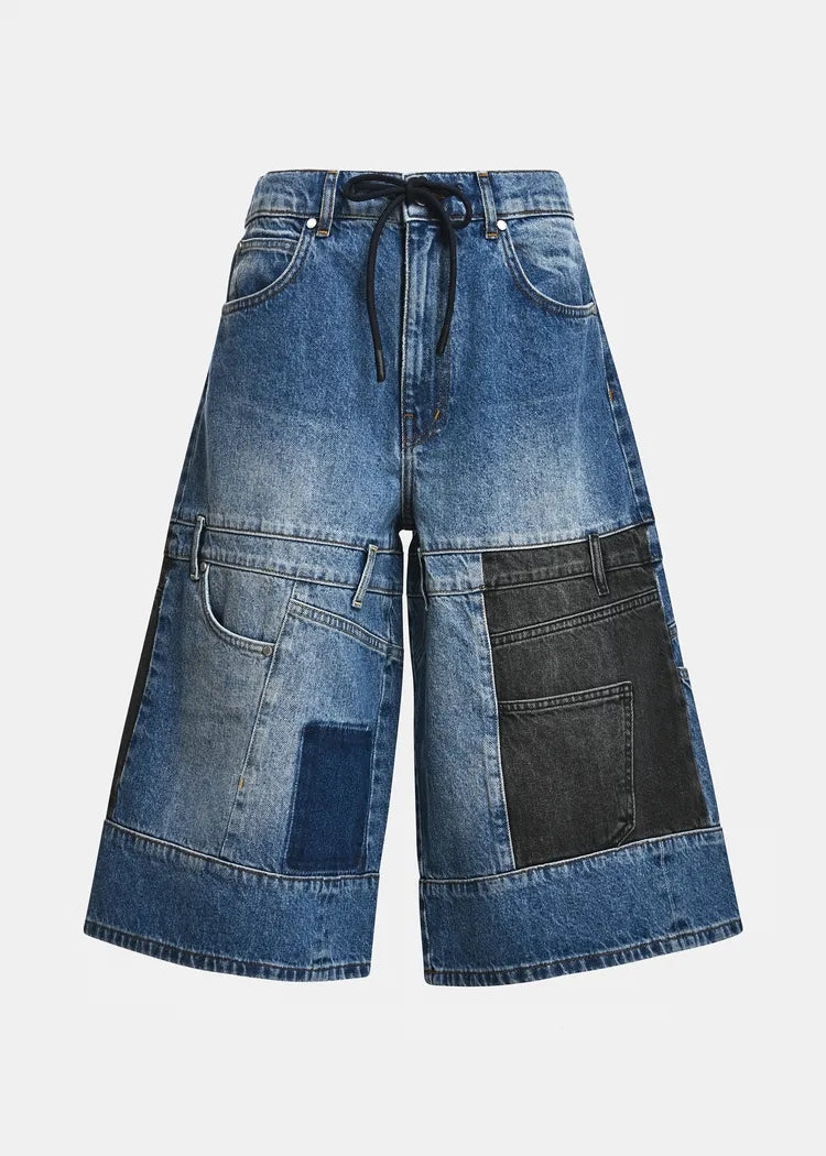 Essentiel Antwerp Patchwork Denim Culottes