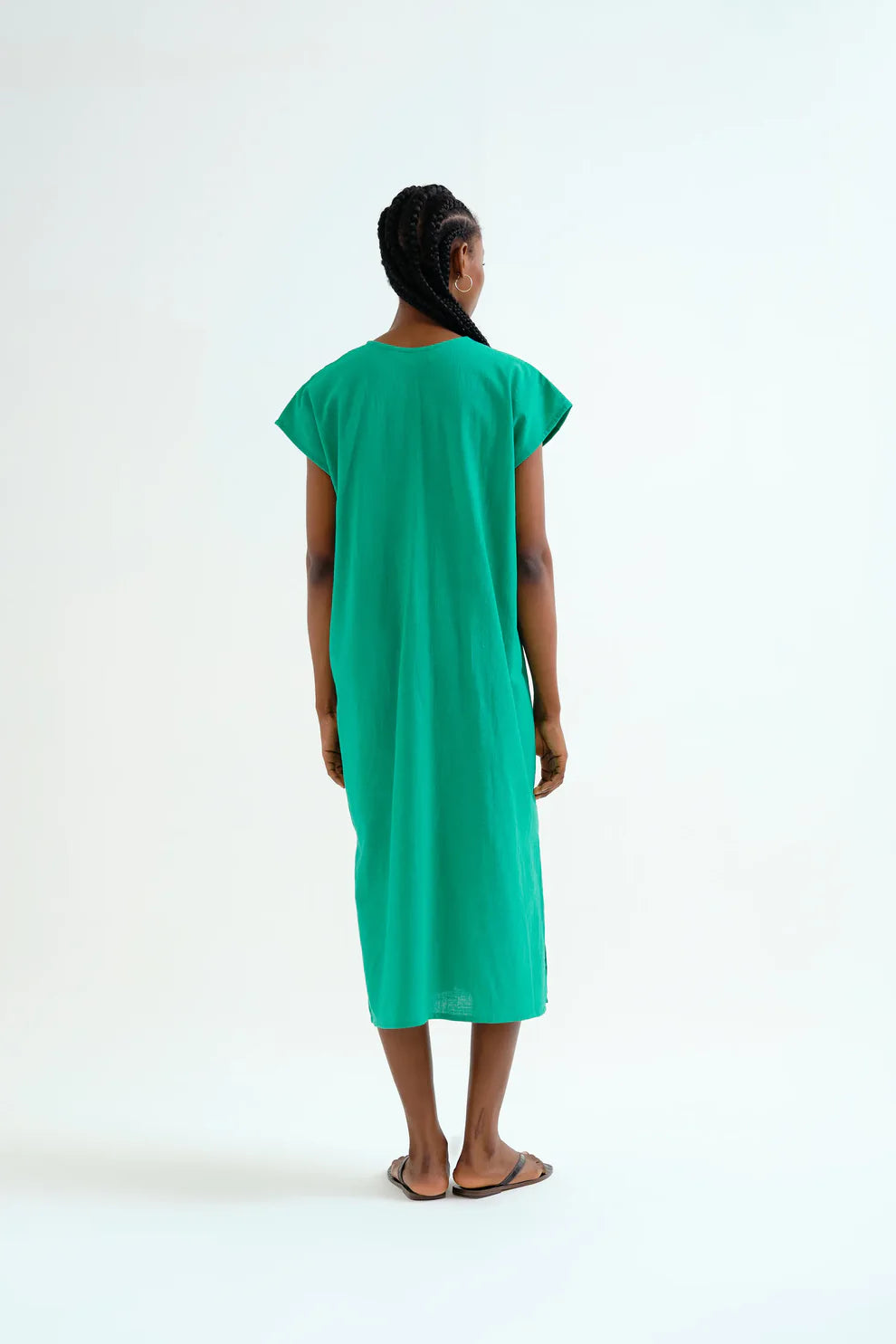 Compañía Green/Blue Cotton Kaftan
