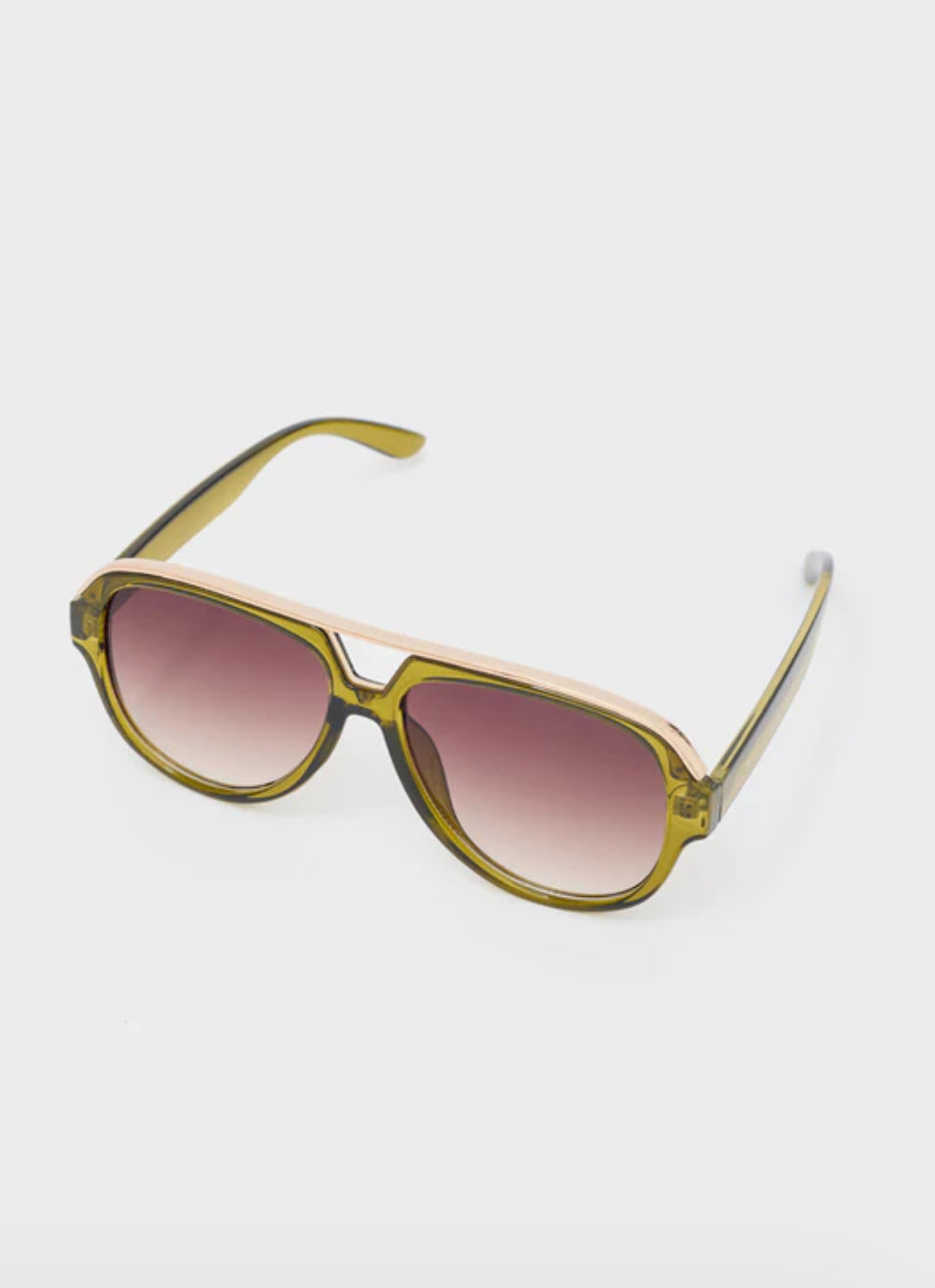 NALI PARTENOPE Green Aviator Sunglasses