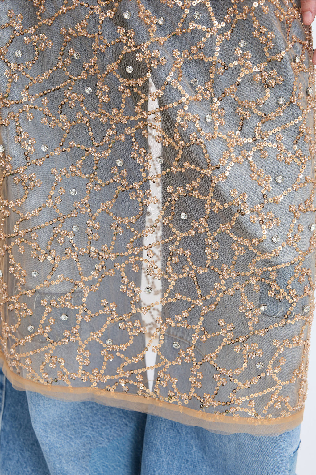 MUNTHE NINIA Gold Sheer Skirt