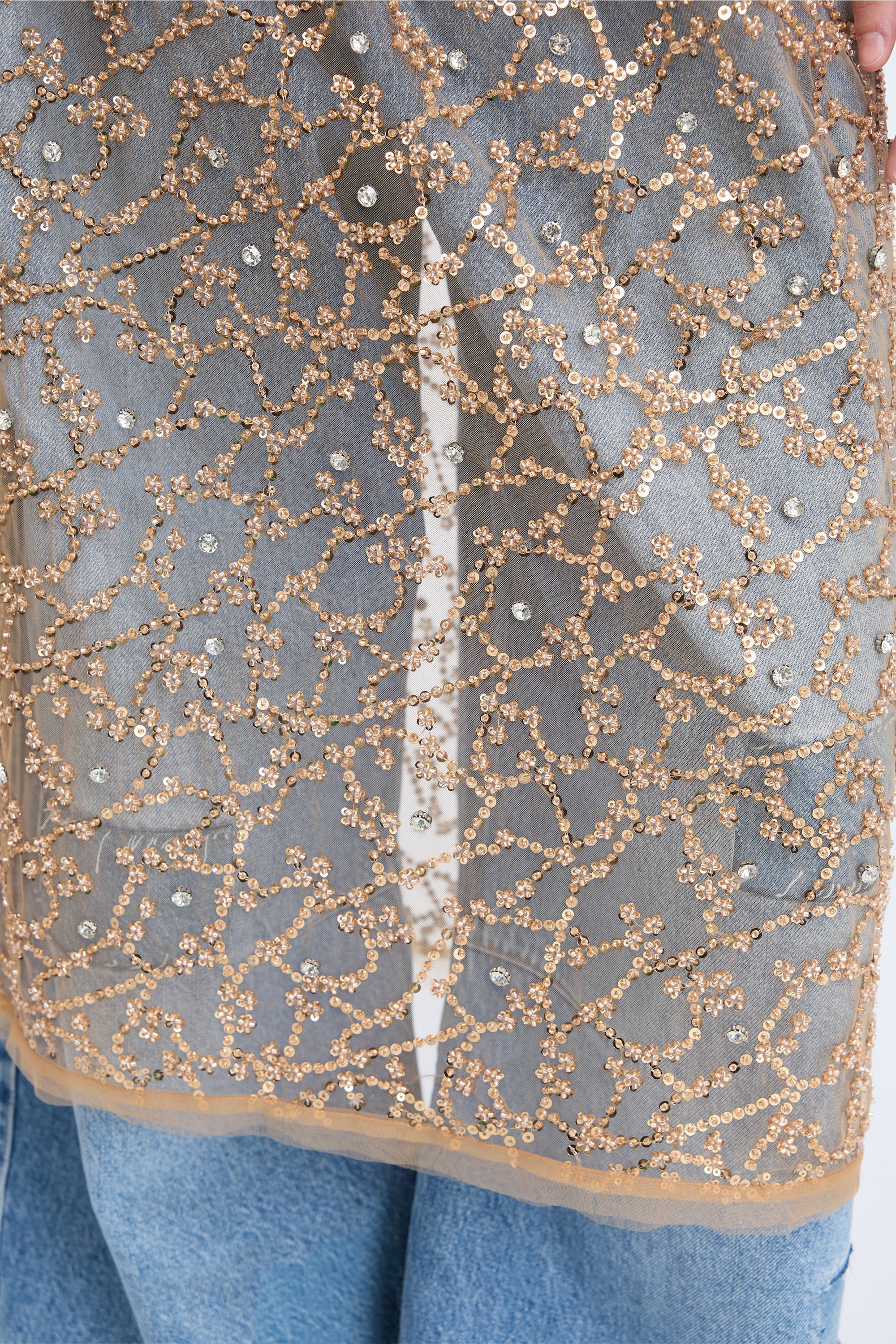 MUNTHE NINIA Gold Sheer Skirt