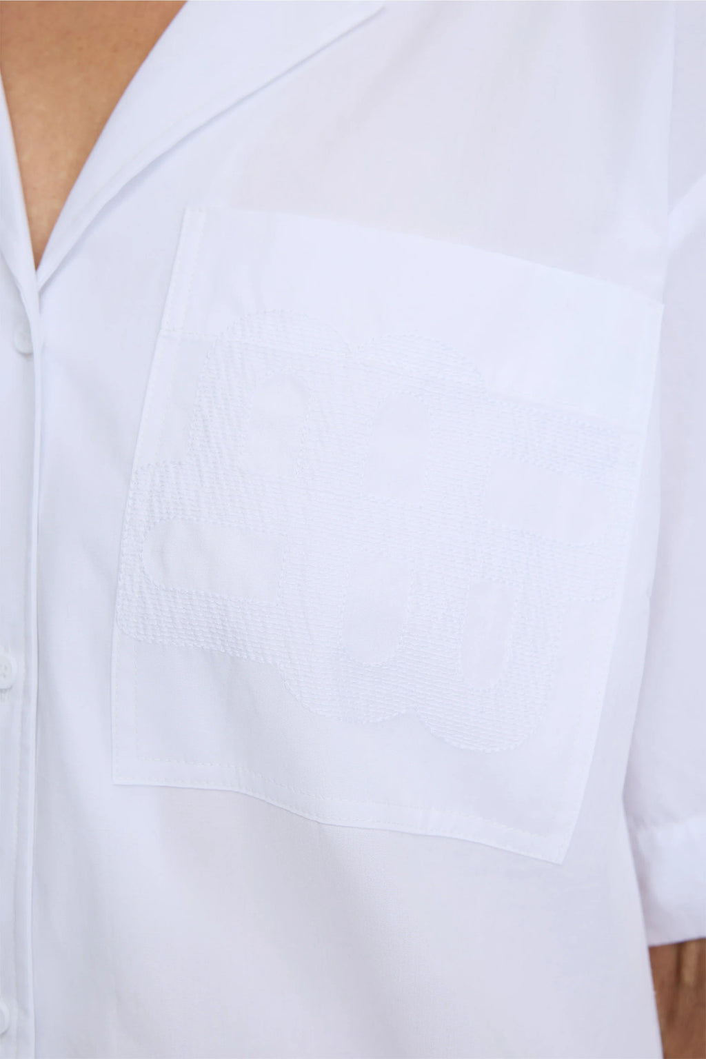 MUNTHE NAOKO White Cotton Shirt with Gold Embellished Back Panel