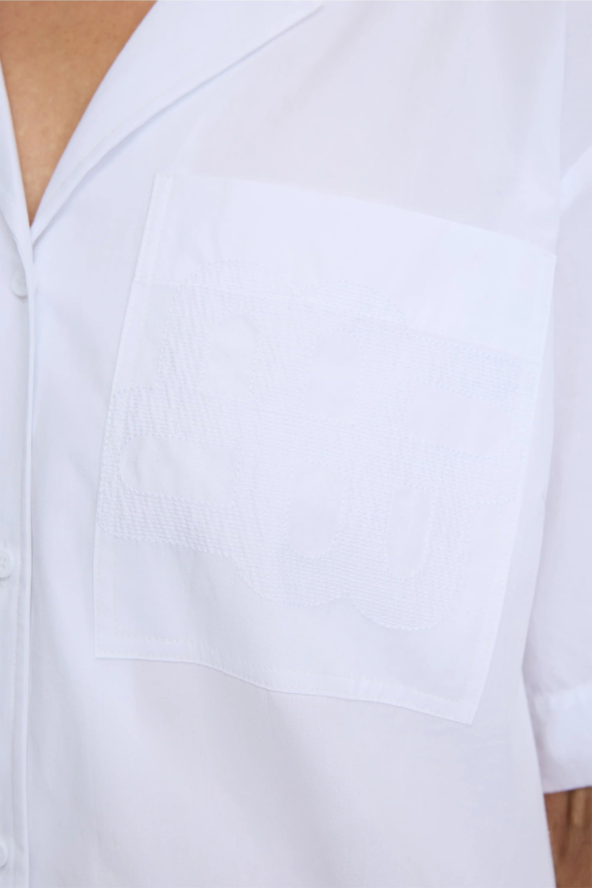 MUNTHE NAOKO White Cotton Shirt with Gold Embellished Back Panel