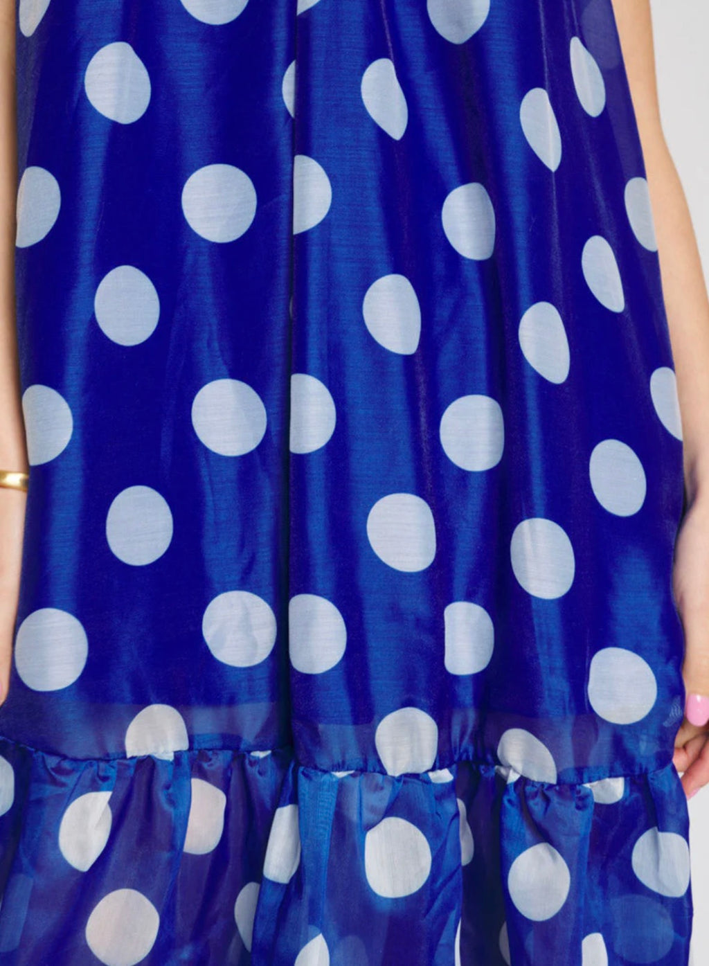 Sister Jane Blue Polka Dot Organza Midi Dress