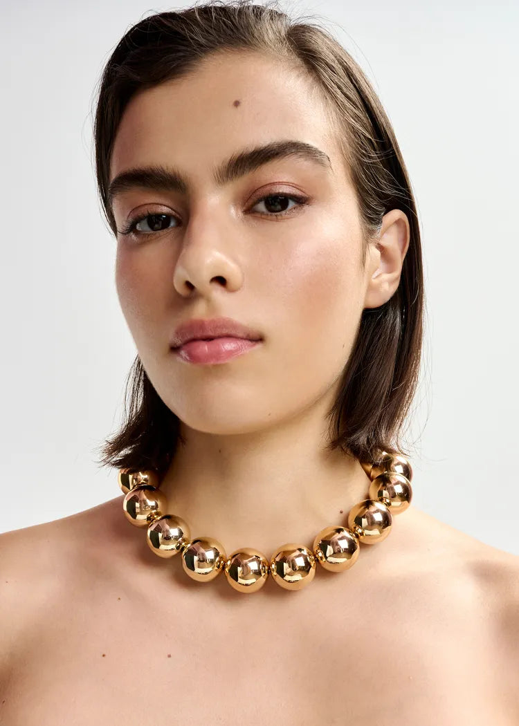 Essentiel Antwerp Chunky Gold Beaded Necklace
