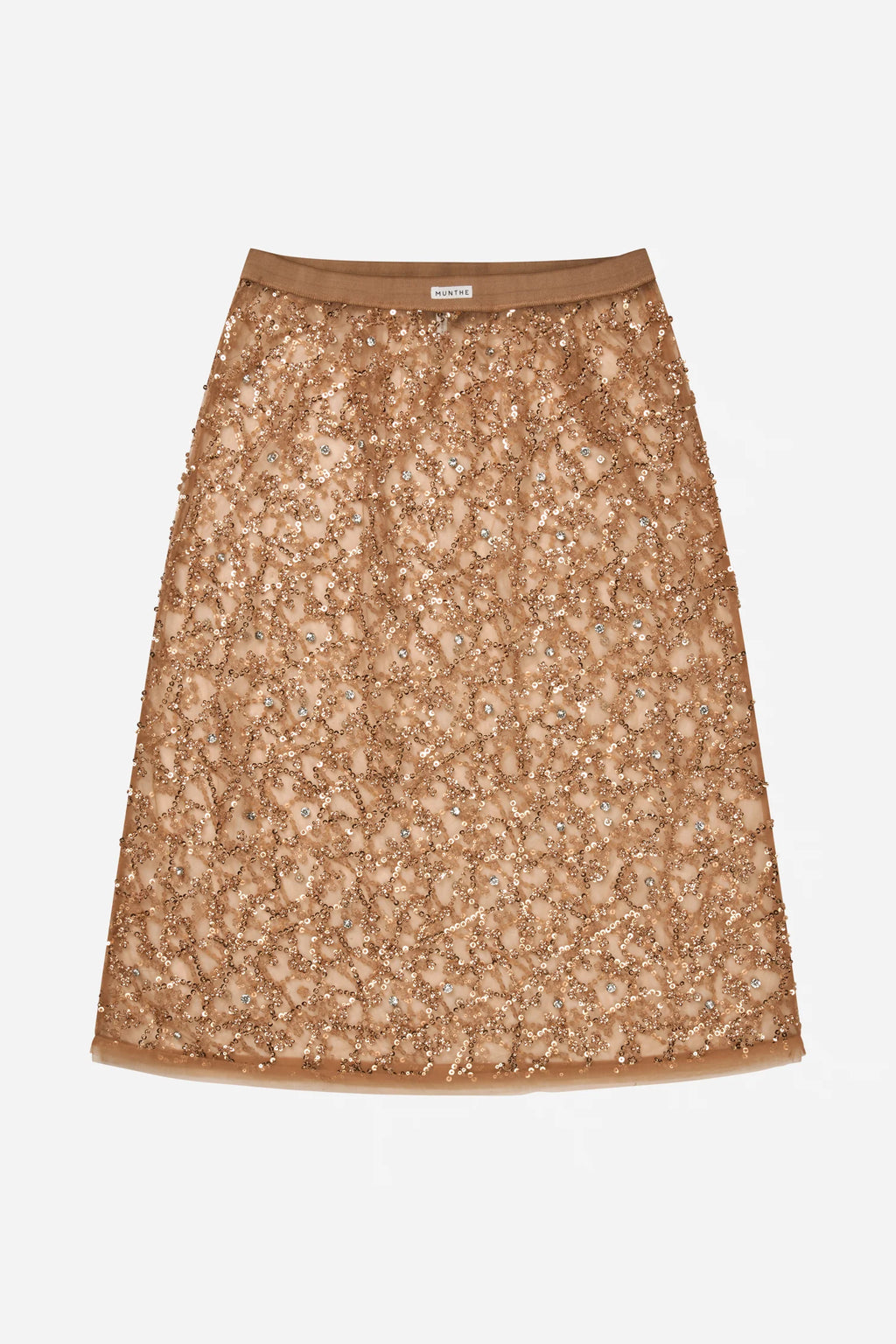 MUNTHE NINIA Gold Sheer Skirt