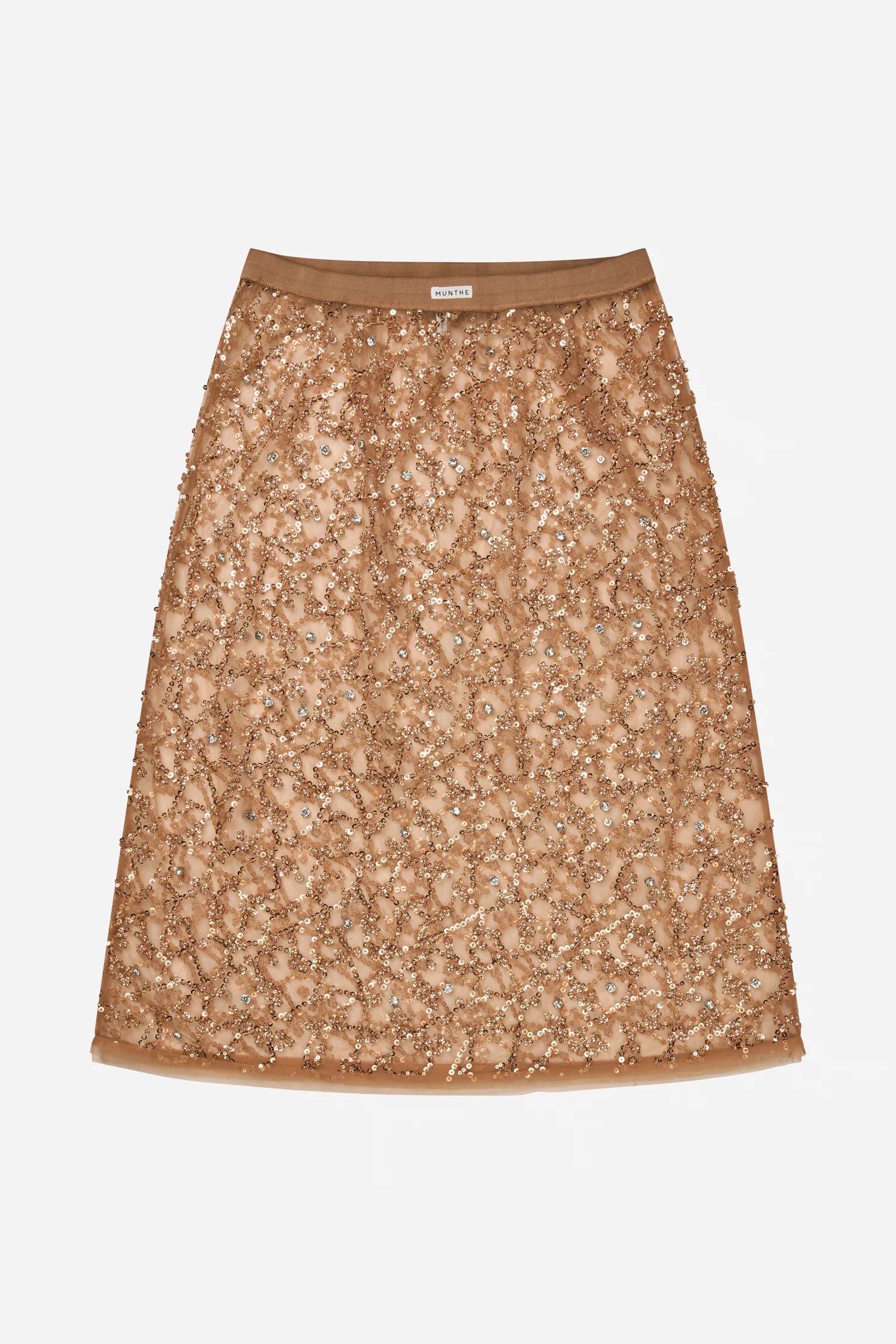 MUNTHE NINIA Gold Sheer Skirt