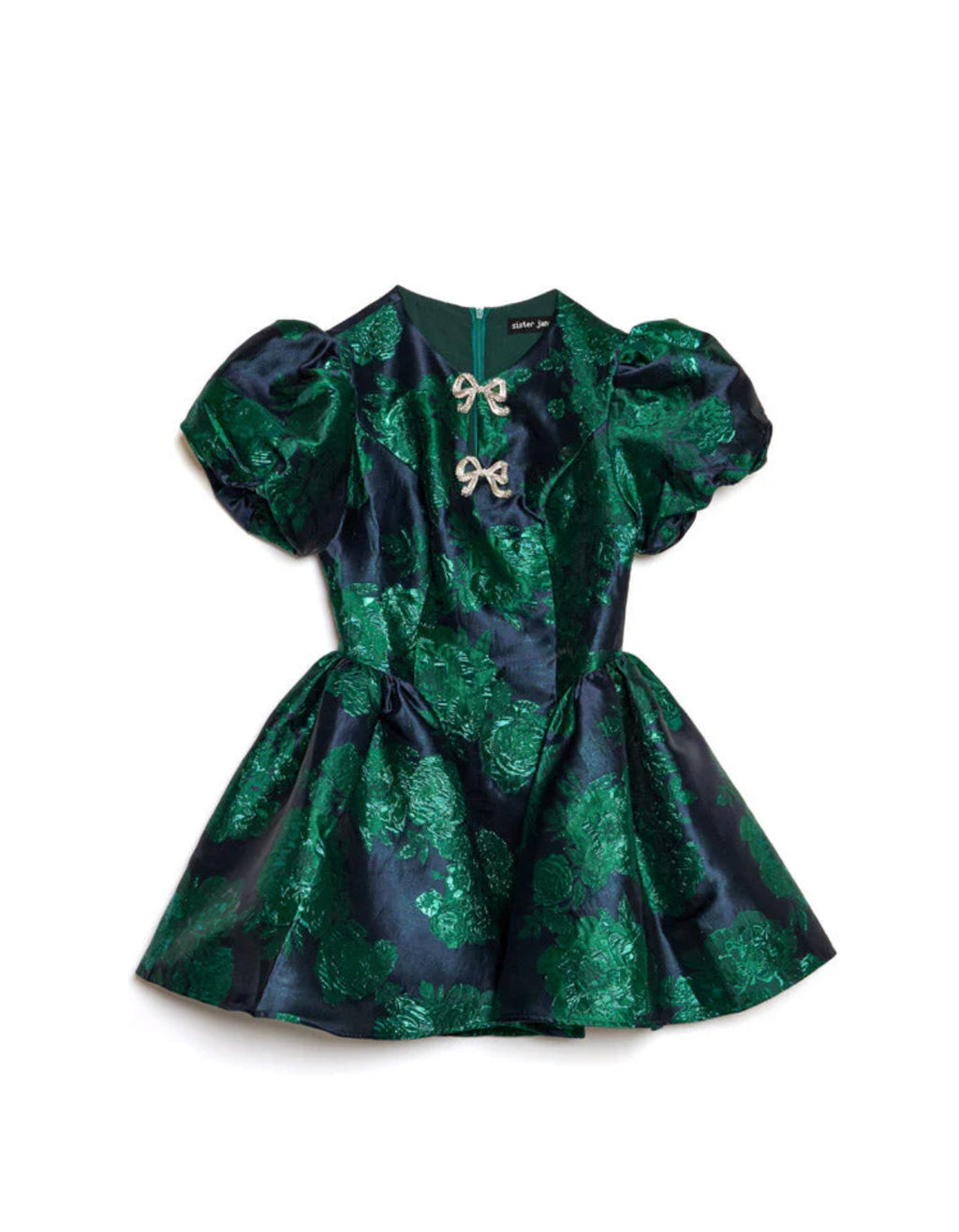 Sister Jane Green Navy Jacquard Mini Dress