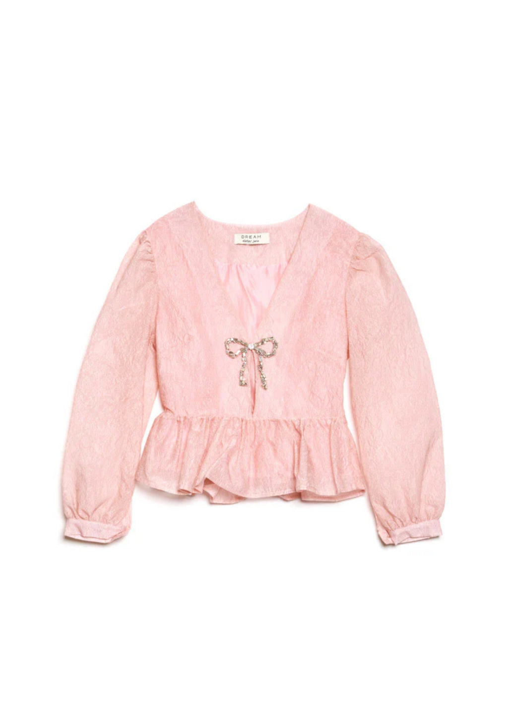 DREAM Sister Jane Pink Structured Top with Peplum