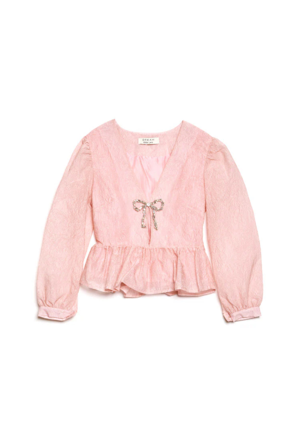 DREAM Sister Jane Pink Structured Top with Peplum