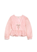 Load image into Gallery viewer, DREAM Sister Jane Pink Structured Top with Peplum
