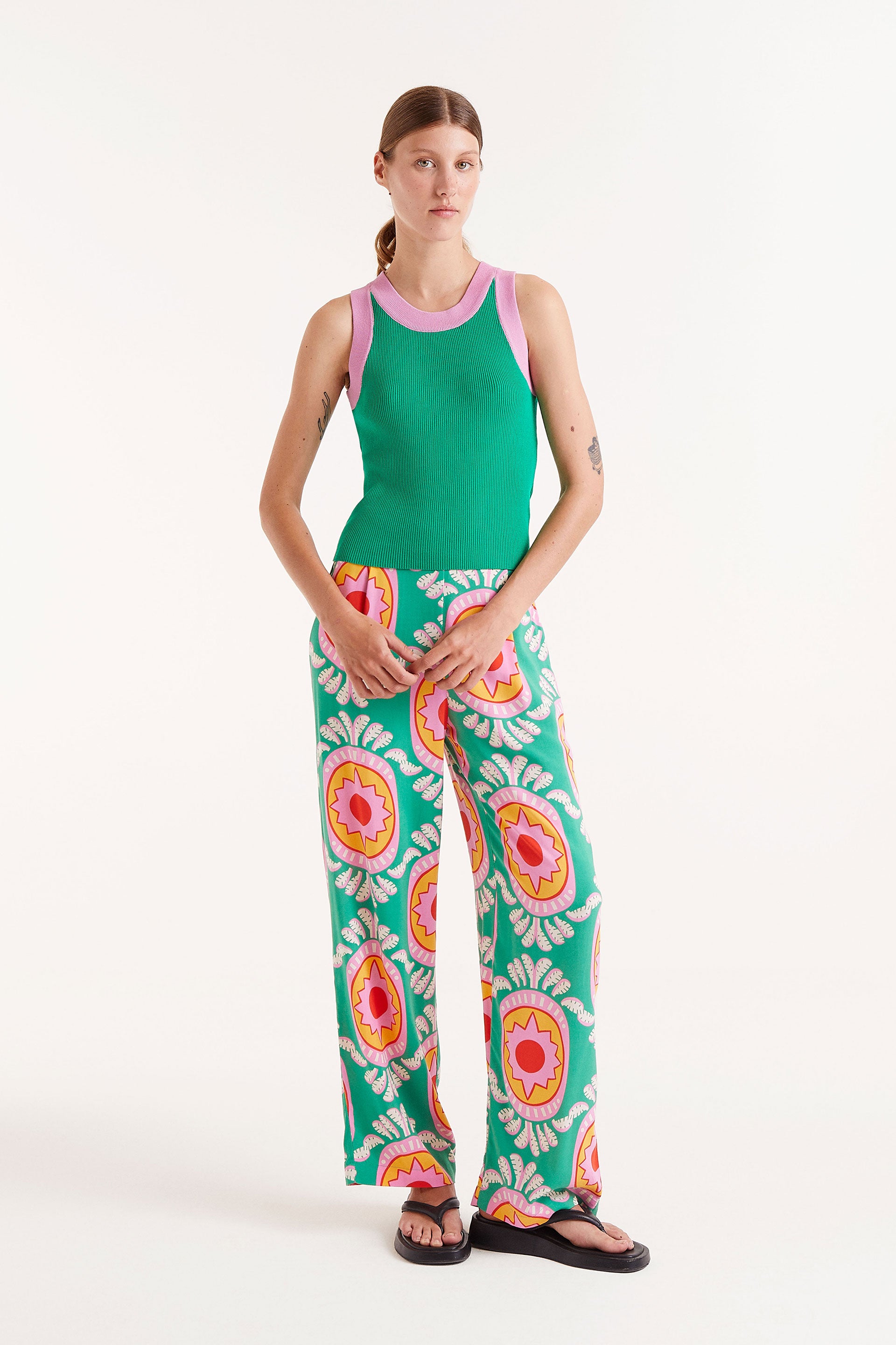 Compañia Fantastica Green Tank Top