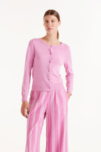 Compañia Fantastica Pink fine knit cardigan