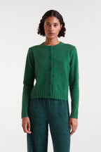Compañia Fantastica Green Cardigan with Rose Buttons