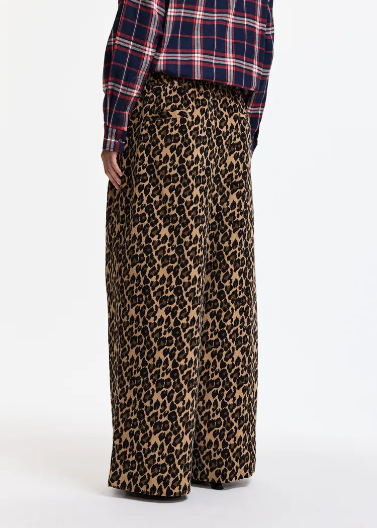 Essentiel Antwerp Leopard Print Corduroy Trousers