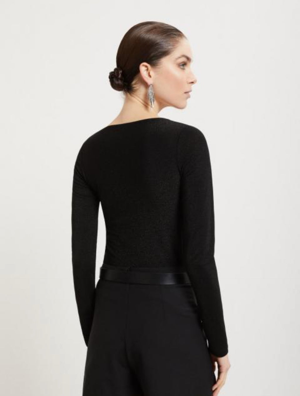 Ottod’Ame Black Lurex Top