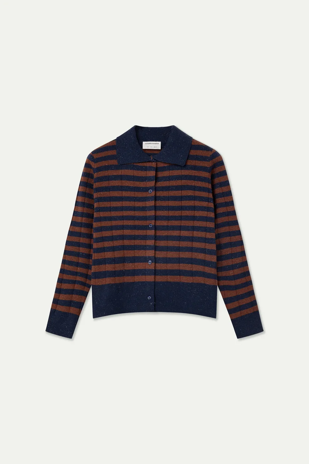 Compañia Fantástica Brown & Navy Striped Cardigan