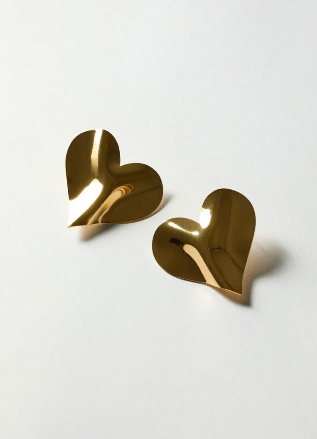 NALI Large Gold Heart Earrings