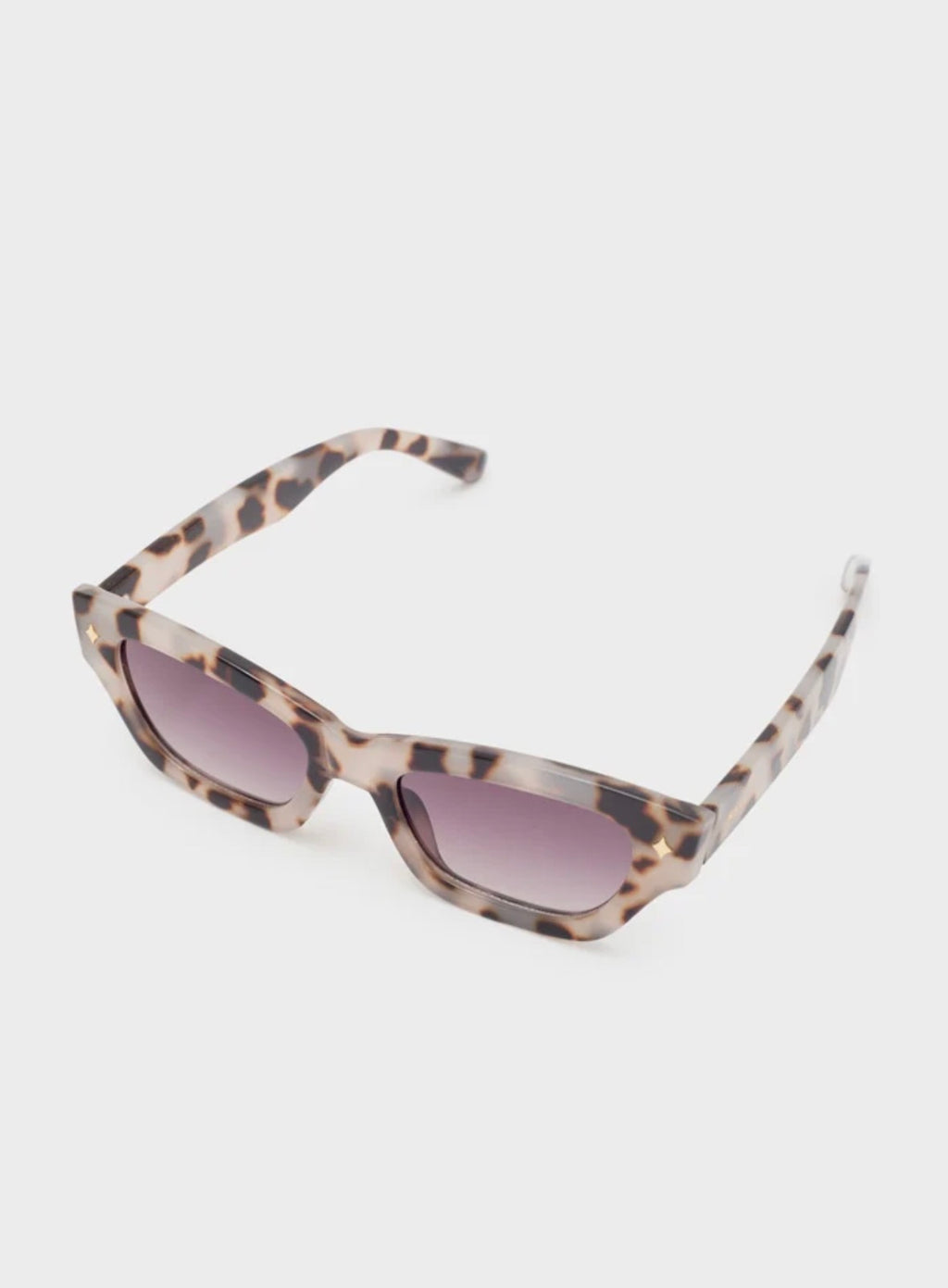 NALI Cream Tortoiseshell Rectangular Cat Eye Sunglasses