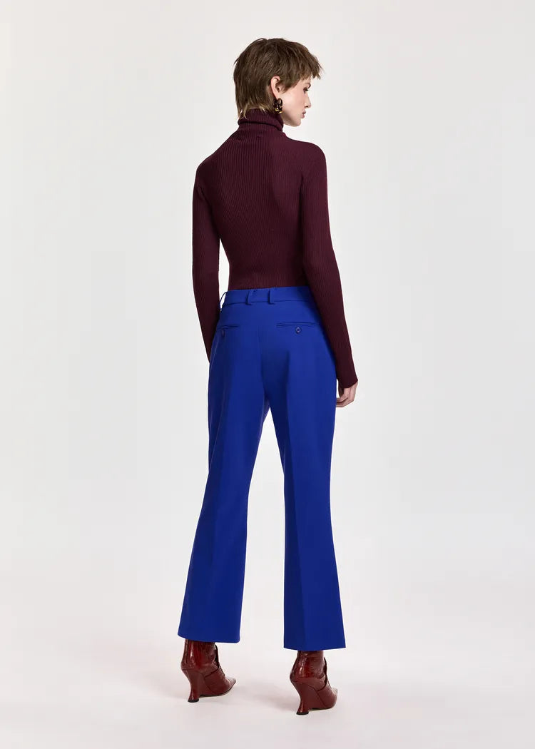 Essentiel Antwerp Cobalt Blue Flared Tailored Trousers