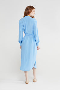 Ottod'Ame Blue Silk Blend Midi Dress
