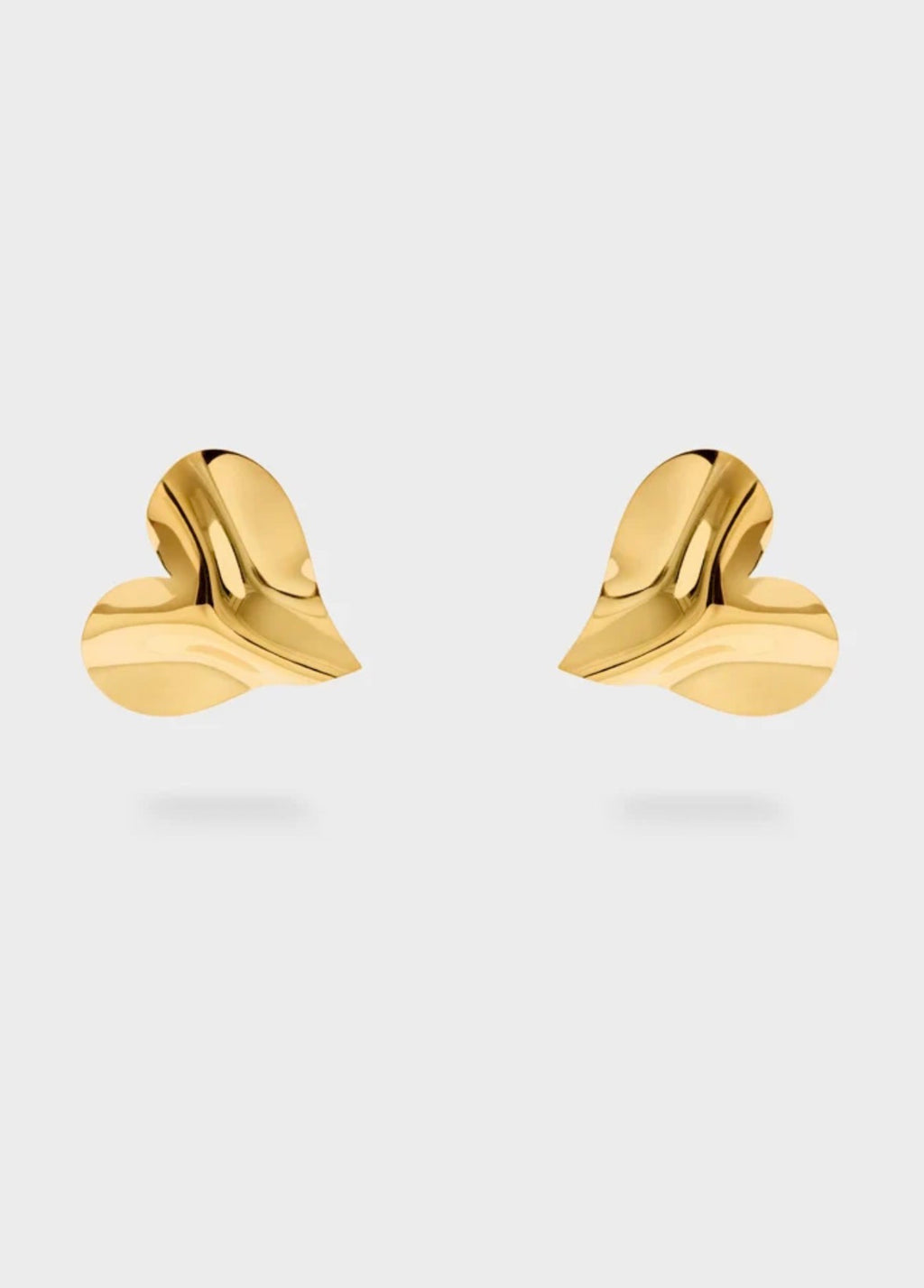 NALI Large Gold Heart Earrings