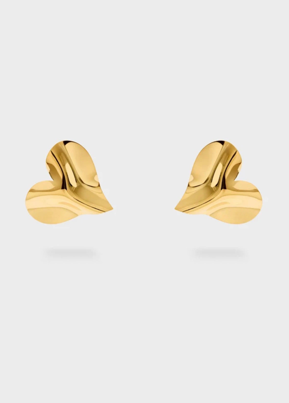 NALI Large Gold Heart Earrings