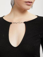 Ottod’Ame Black Lurex Top