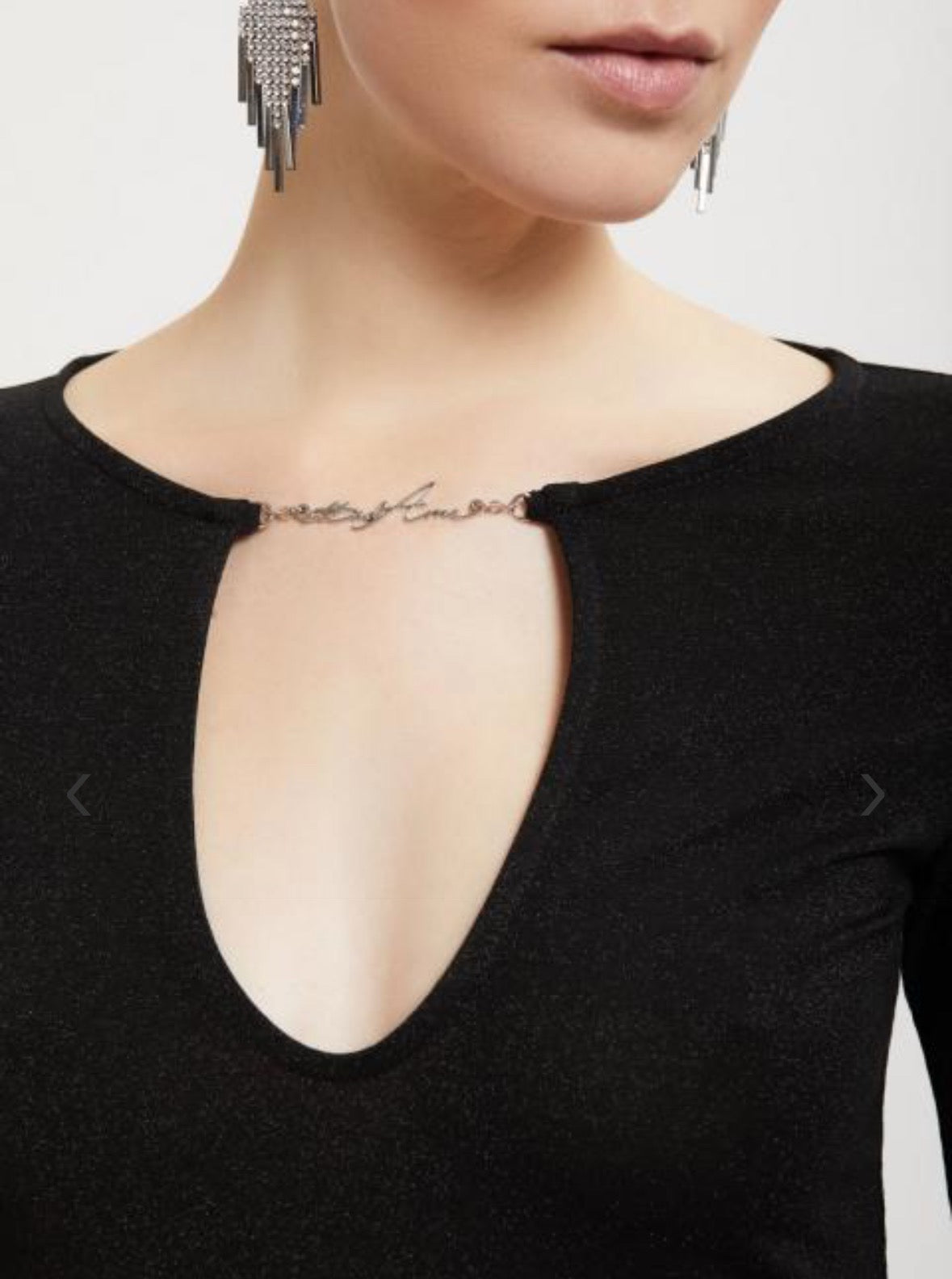 Ottod’Ame Black Lurex Top