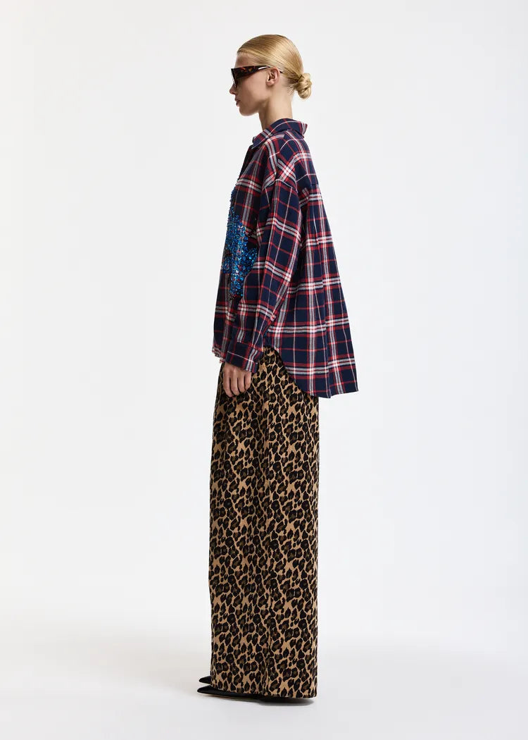 Essentiel Antwerp Leopard Print Corduroy Trousers