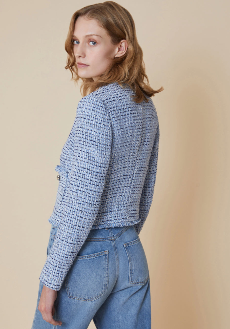 PennyBlack Blue Tweed Jacket