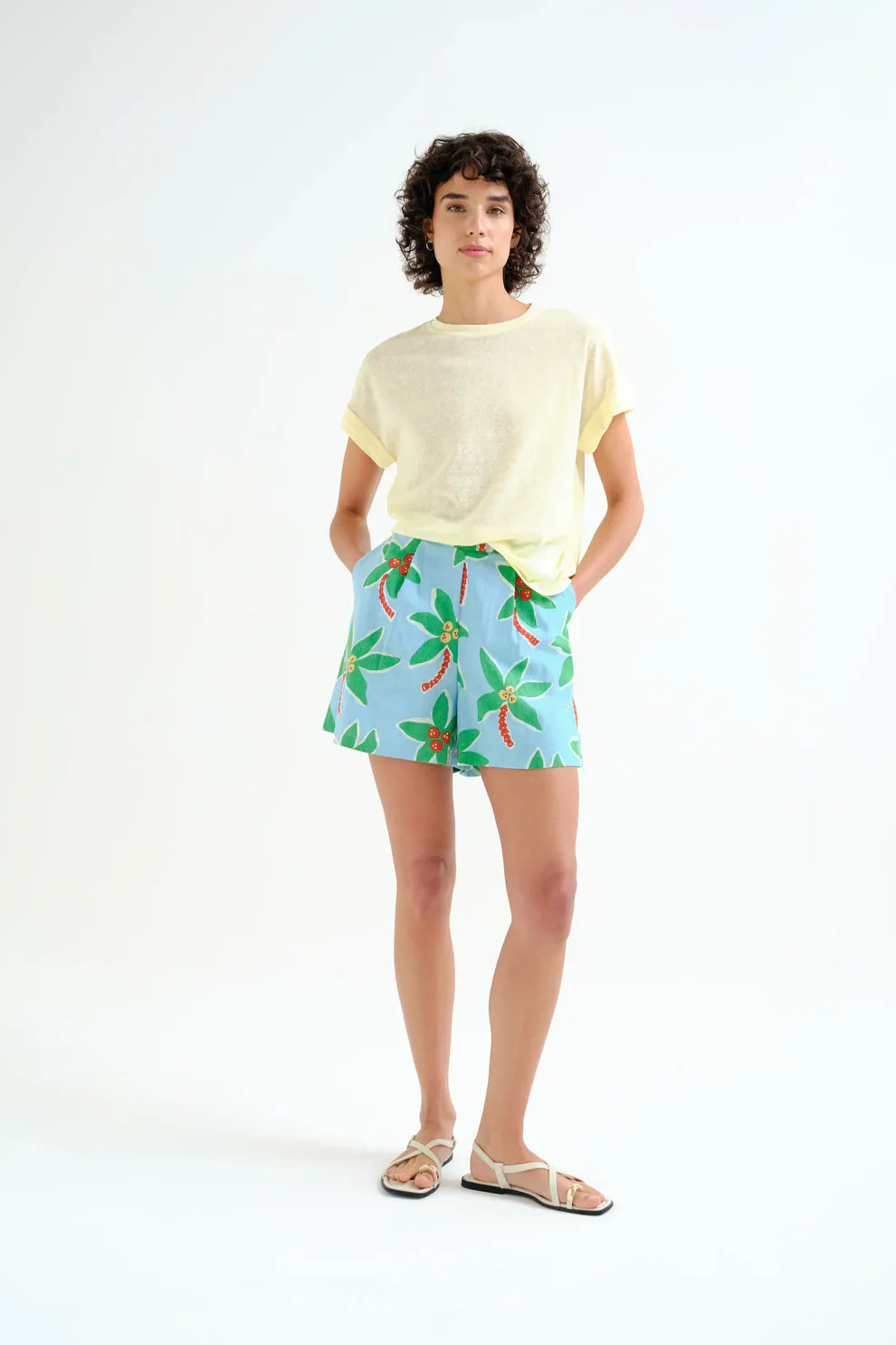 Compañía Butter Yellow Cotton T-Shirt