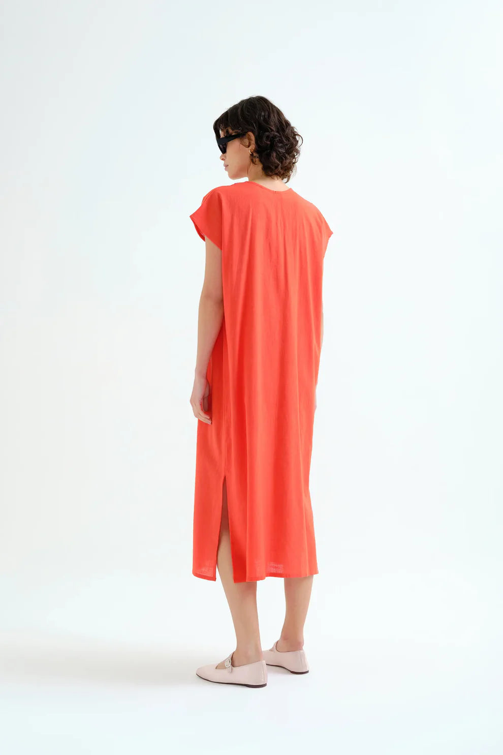Compañía Orange/Pink Cotton Kaftan