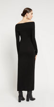Load image into Gallery viewer, Ottod’Ame Black Long Sleeve Off-Shoulder Long Dress.
