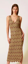 Load image into Gallery viewer, Twinset Milano two-tone knit Midi dress
