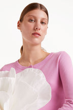 Compañia Fantastica Pink fine knit cardigan