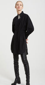 Ottod’Ame Black Oversized Poplin Shirt - Dress