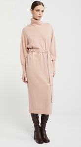 Ottod’Ame Baby Pink Cashmere Blend Dress with Belt