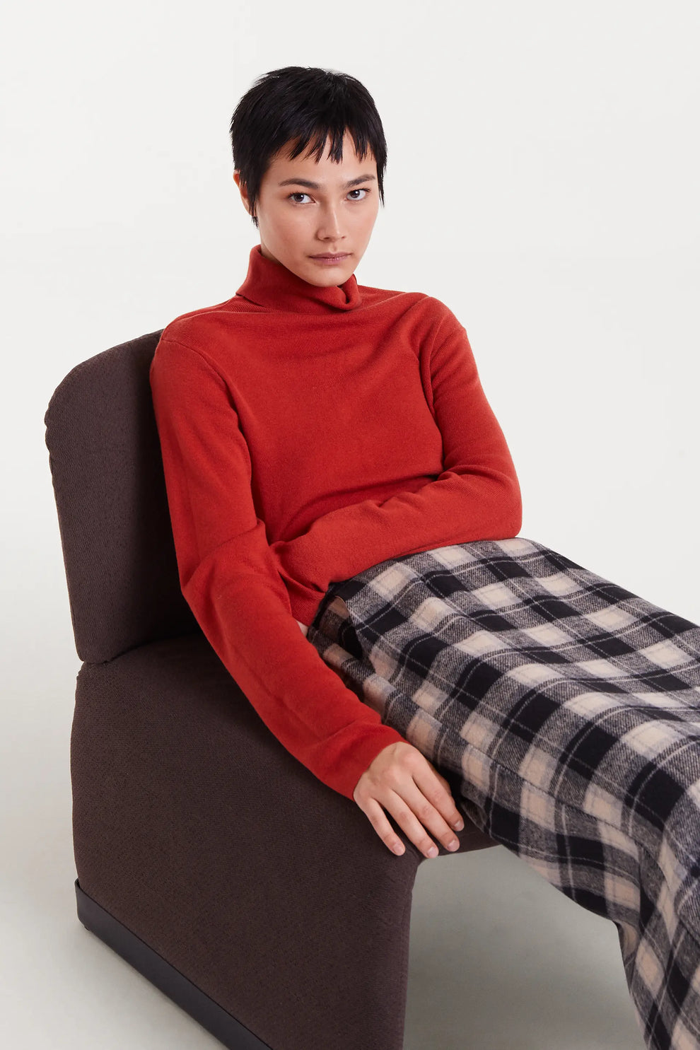 Compañia Fantastica Tartan Print Pencil Skirt