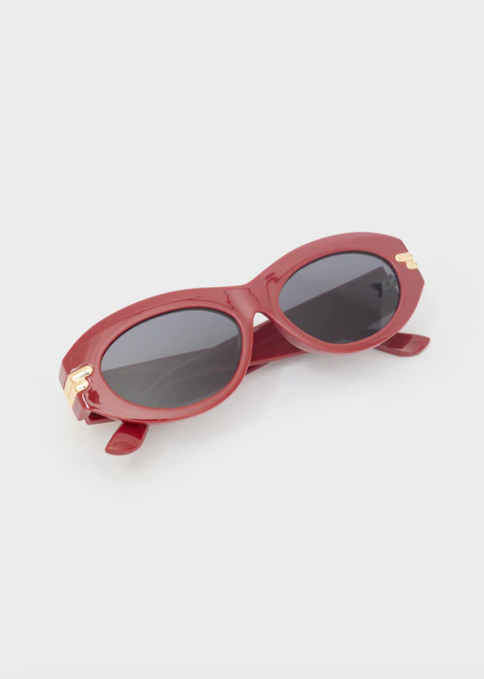 NALI JANICE Red Oval Sunglasses