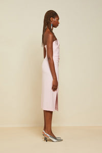 Ottod'Ame Baby Pink Bustier Dress With Slit