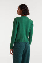 Compañia Fantastica Green Cardigan with Rose Buttons