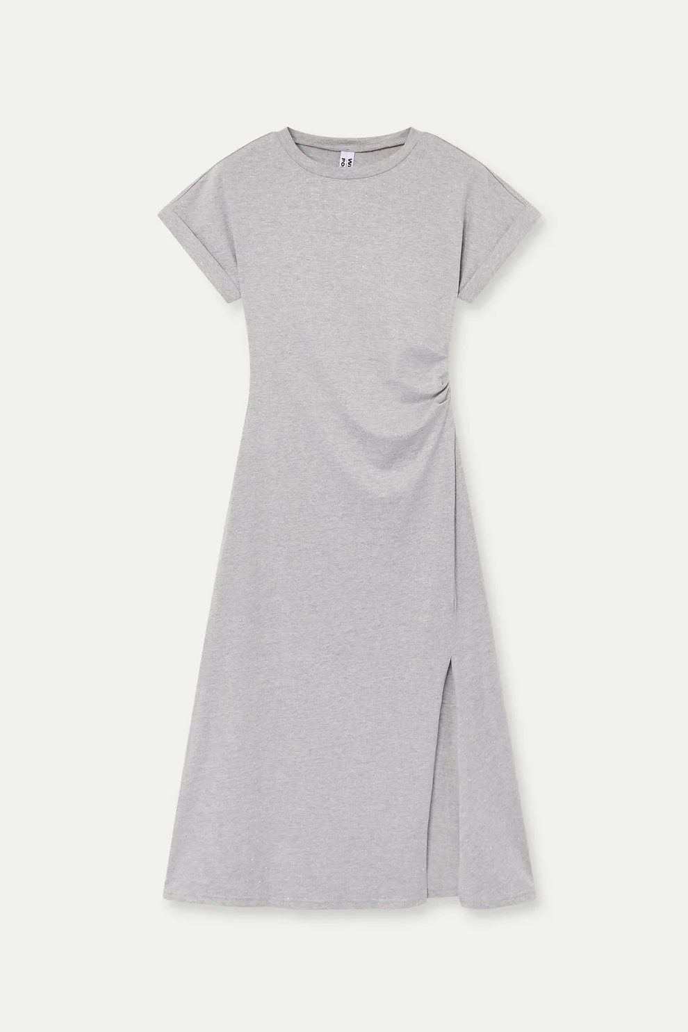 Wild Pony Grey T-Shirt Dress with Tiny Sequins