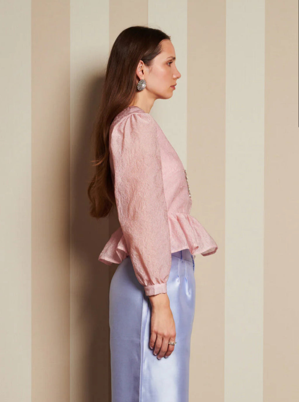 DREAM Sister Jane Pink Structured Top with Peplum