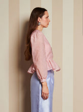 Load image into Gallery viewer, DREAM Sister Jane Pink Structured Top with Peplum

