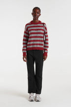 Compañia Fantastica Red & Grey Striped Knit Jumper