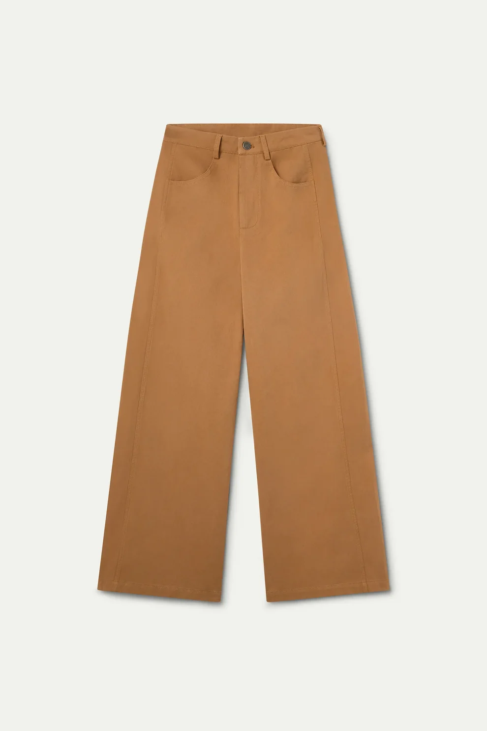 Compañia Fantástica 100% Cotton Camel High Waisted Jeans